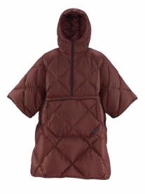 Univerzální péřové pončo Honcho Poncho Down, barva Burgundy