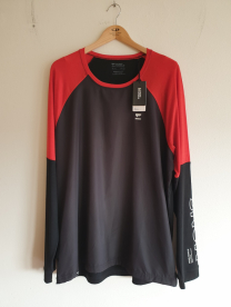 merino trikot TARN MERINO SHIFT WIND JERSEY, barva Red/Black, velikost XXL
